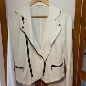 Gianni Bini white moto jacket